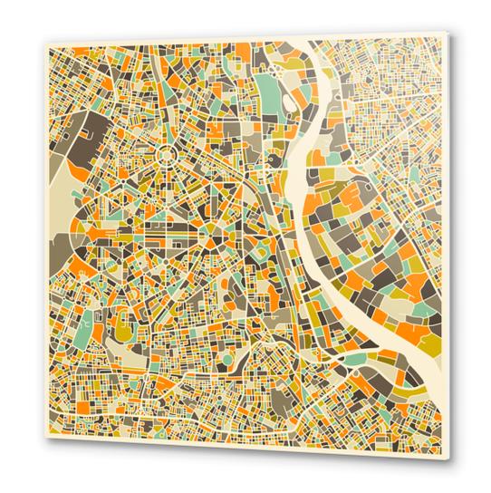 NEW DELHI MAP 1 Metal prints by Jazzberry Blue