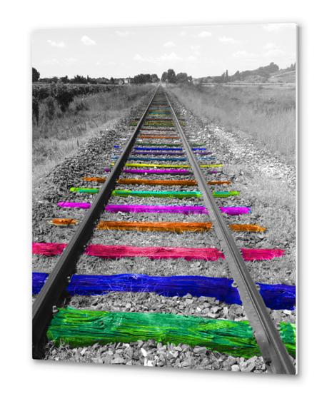Rainbow Railway Metal prints by Ivailo K