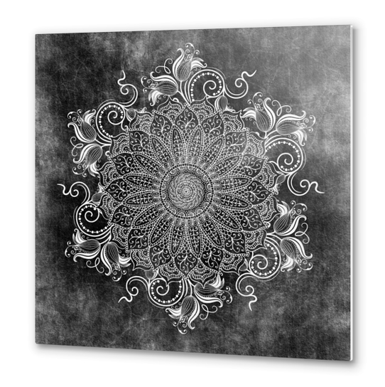 Mandala - Coal Metal prints by aleibanez