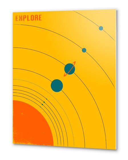 SOLAR SYSTEM - YELLOW Metal prints by Jazzberry Blue