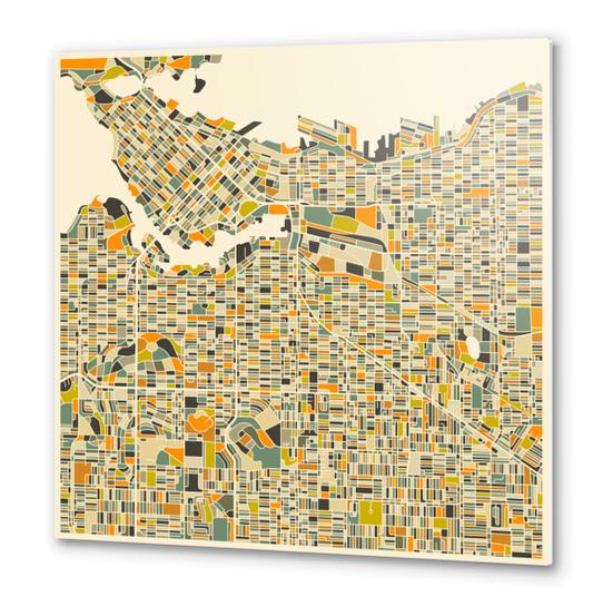 VANCOUVER MAP 1 Metal prints by Jazzberry Blue