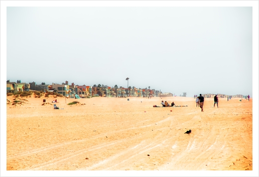 Sandy beach scenic at Oxnard Beach California USA Art Print by Timmy333