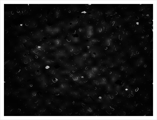 painting texture abstract background in black and white Art Print by Timmy333