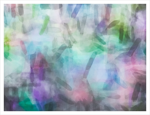 splash painting texture abstract background in purple pink green Art Print by Timmy333