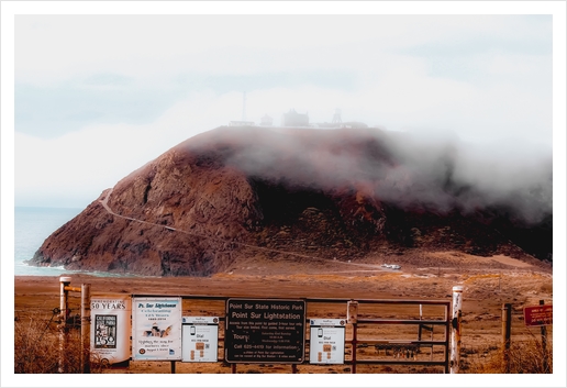 Point Sur state historic park, Big Sur, highway1 California USA with foggy sky Art Print by Timmy333