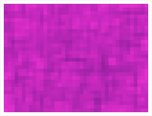 geometric square pixel pattern abstract in pink and purple Art Print by Timmy333