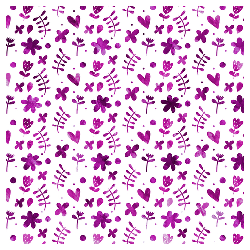 LOVELY FLORAL PATTERN Art Print by Amir Faysal