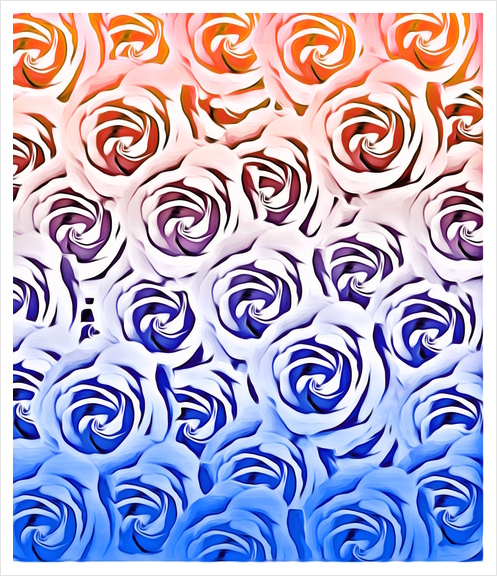 rose pattern texture abstract background in pink and blue Art Print by Timmy333