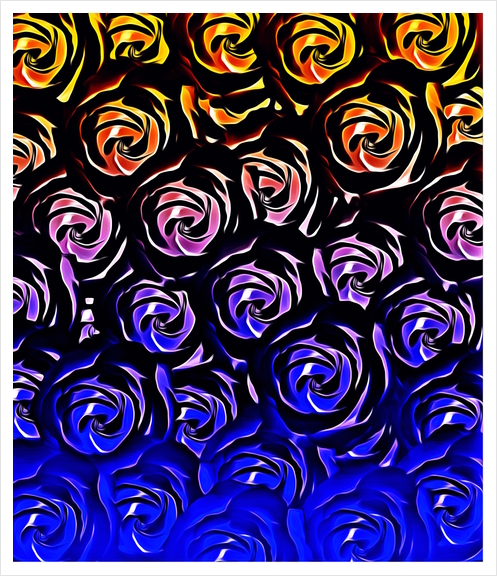 rose pattern texture abstract background in blue and red Art Print by Timmy333