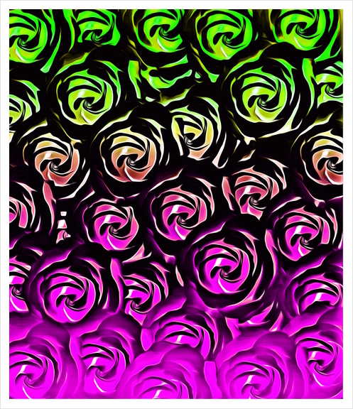 rose pattern texture abstract background in green and pink Art Print by Timmy333