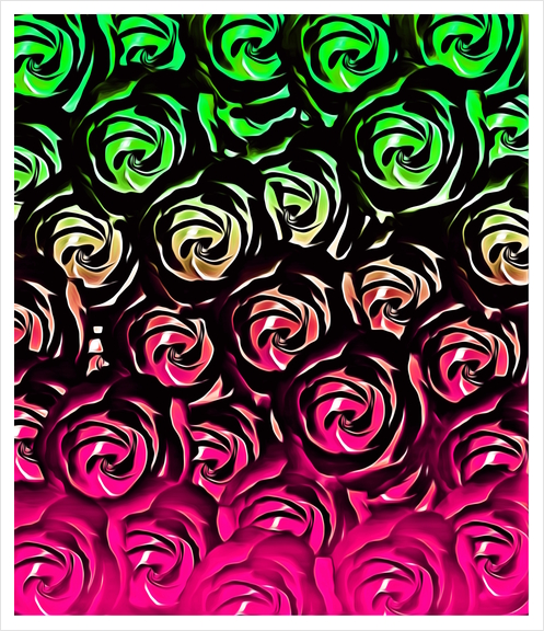 rose pattern texture abstract background in pink and green Art Print by Timmy333