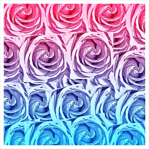 closeup pink rose and blue rose texture pattern abstract background Art Print by Timmy333