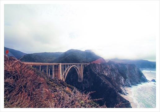 beautiful landscape at Bixby bridge, Big Sur, California, USA  Art Print by Timmy333