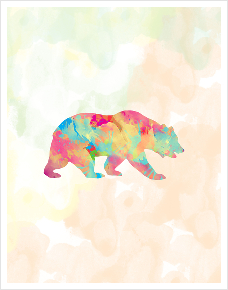 Abstract Bear X 0.1 Art Print by Amir Faysal