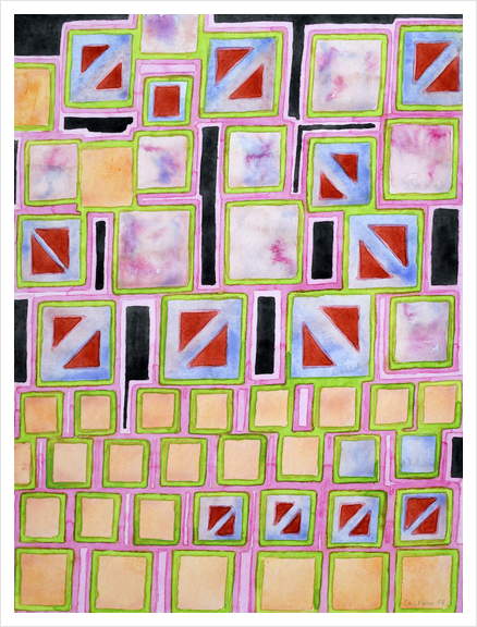 Composition out of Three Kind of Squares Art Print by Heidi Capitaine