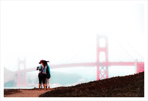 foggy day at Golden Gate Bridge, San Francisco, USA Art Print by Timmy333