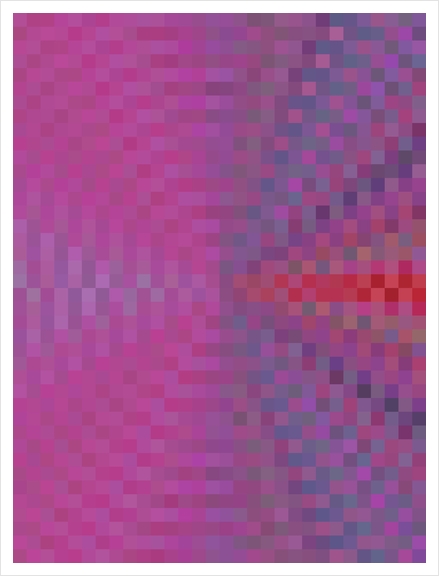geometric square pixel pattern abstract background in pink and blue Art Print by Timmy333