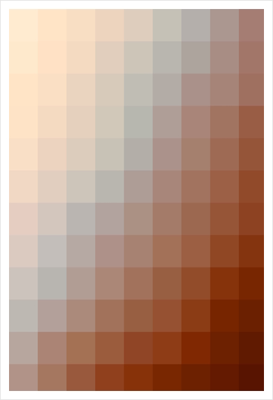 brown graphic design geometric pixel square pattern abstract background Art Print by Timmy333