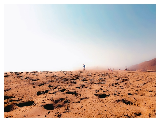 Sandy beach at Point Mugu beach California USA Art Print by Timmy333