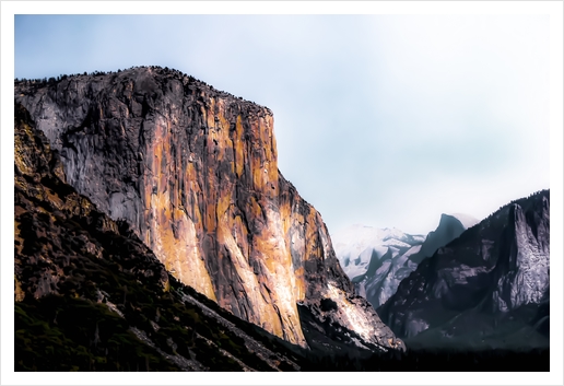 mountain view with blue sky at Yosemite national park, California, USA Art Print by Timmy333