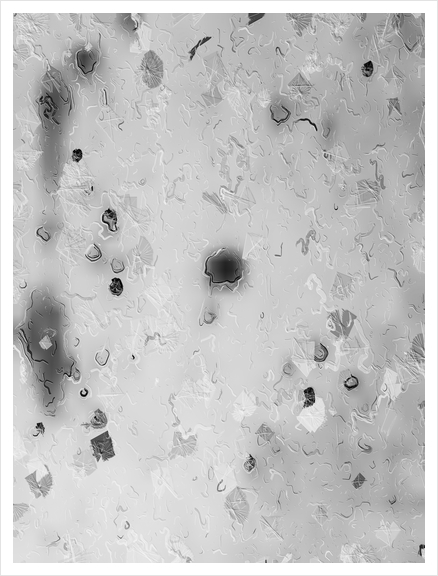 painting texture abstract background in black and white Art Print by Timmy333