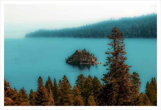 Beautiful scenic at Emerald Bay Lake Tahoe California USA Art Print by Timmy333