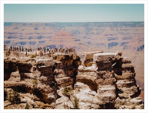 Desert with mountain view at Grand Canyon national park Arizona USA Art Print by Timmy333