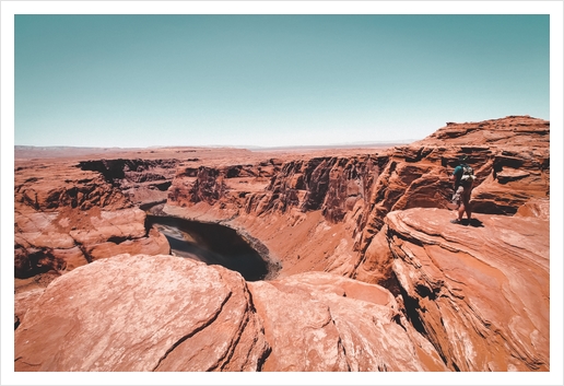 Summer scenery in the desert at Horseshoe Bend Arizona USA Art Print by Timmy333