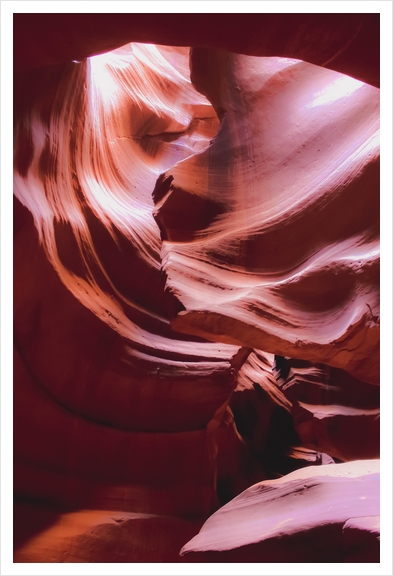 Orange color cave at Antelope Canyon Arizona USA Art Print by Timmy333