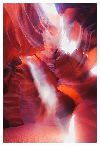 Sunlight in the sandstone cave at Antelope Canyon Arizona USA Art Print by Timmy333