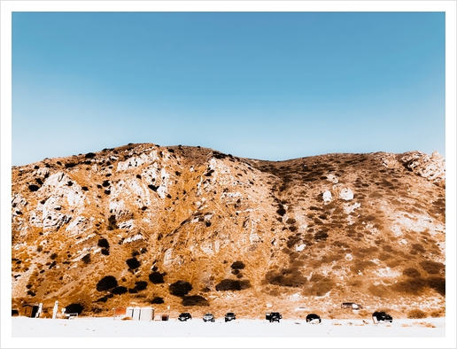 mountains at Point Mugu beach California USA Art Print by Timmy333