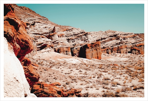 Mountain in the desert at Red Rock Canyon State Park California USA Art Print by Timmy333