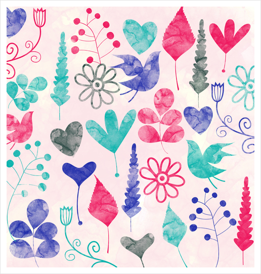 LOVELY FLORAL PATTERN X 0.4 Art Print by Amir Faysal