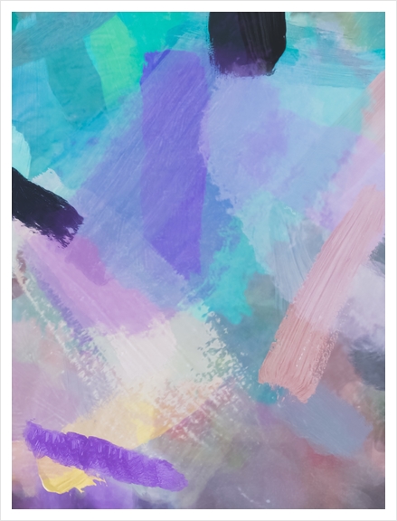 brush painting texture abstract background in blue pink purple Art Print by Timmy333