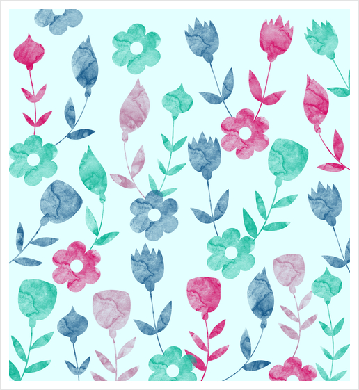 LOVELY FLORAL PATTERN X 0.5 Art Print by Amir Faysal