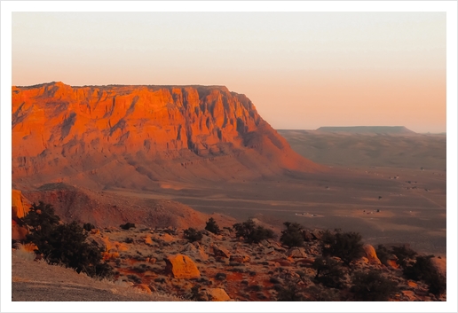 Summer desert with mountain view in Utah USA Art Print by Timmy333