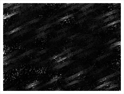 painting texture abstract background in black and white Art Print by Timmy333