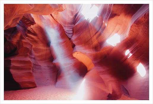 Sandstone cave with sunlight at Antelope Canyon Arizona USA Art Print by Timmy333