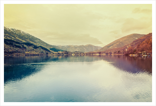 A beautiful lake Art Print by Salvatore Russolillo