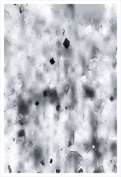 painting texture abstract background in black and white Art Print by Timmy333