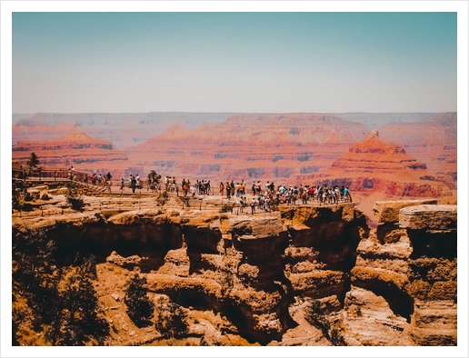 Desert mountain view at Grand Canyon national park Arizona USA Art Print by Timmy333