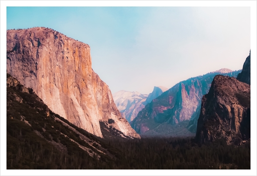 mountains scenic at Yosemite national park California USA Art Print by Timmy333