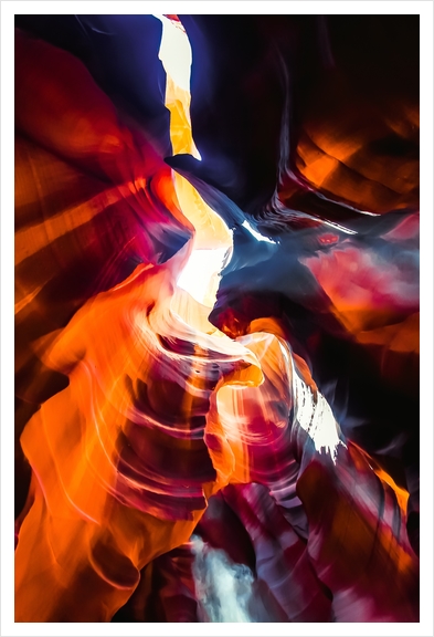 Sandstone abstract background at Antelope Canyon, Arizona, USA Art Print by Timmy333