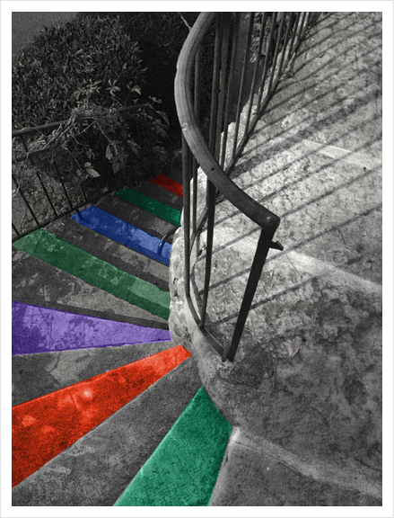 Stairs in Ruoms Art Print by Ivailo K