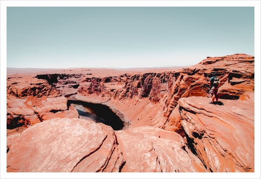 Summer scenery in the desert at Horseshoe Bend Arizona USA Art Print by Timmy333