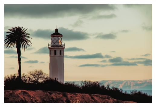 Lighthouse at Point Vicente Lighthouse California USA Art Print by Timmy333