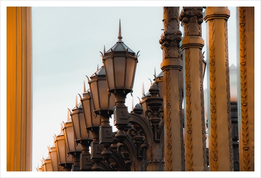 Urban Light at LACMA Los Angeles California USA Art Print by Timmy333