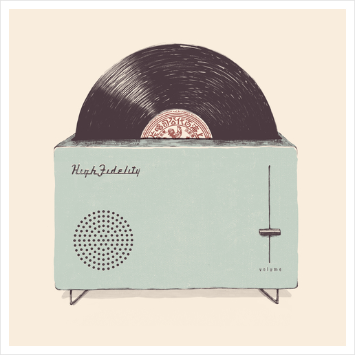 High Fidelity Art Print by Florent Bodart - Speakerine