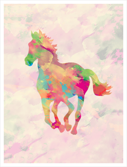 Abstract Horse  Art Print by Amir Faysal