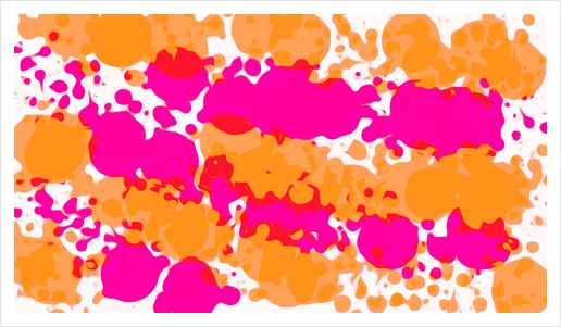 pink and orange splash color painting abstract background Art Print by Timmy333